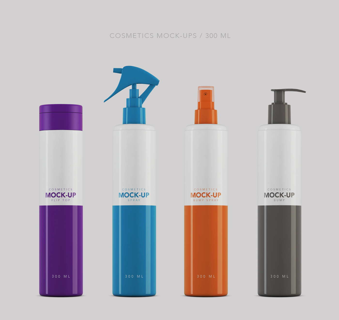 packaging mockup mock-up template Bump spray flip top cosmetics beauty free