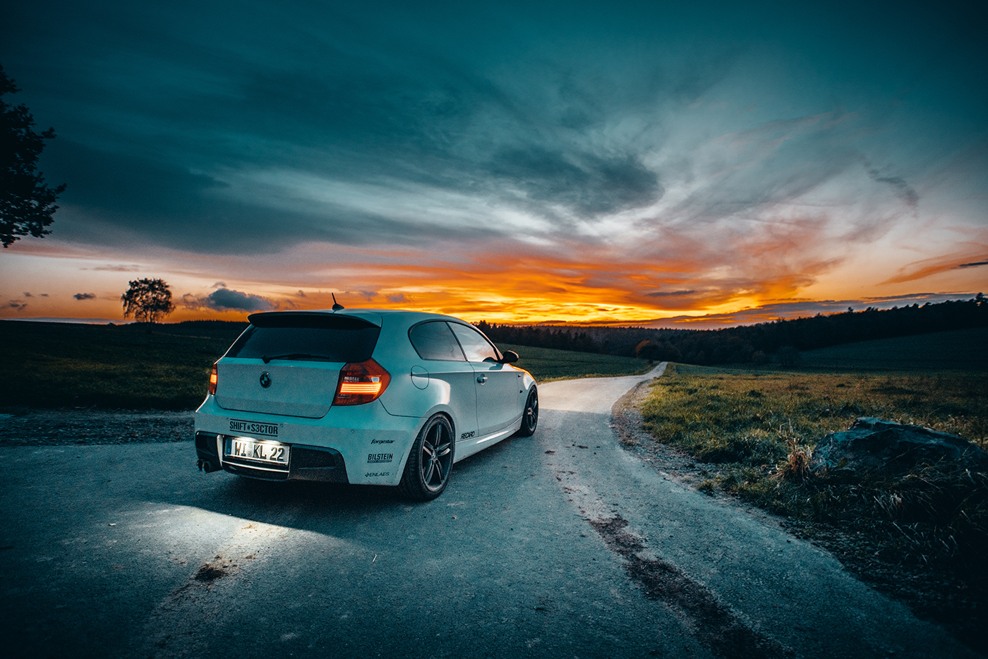 BMW e87 Sony sonyalpha 17mm Sun sunset Photography 