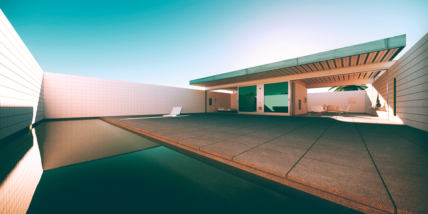 architecture Jim Jennings modelling Palm Springs rendering SketchUP visualization 3D