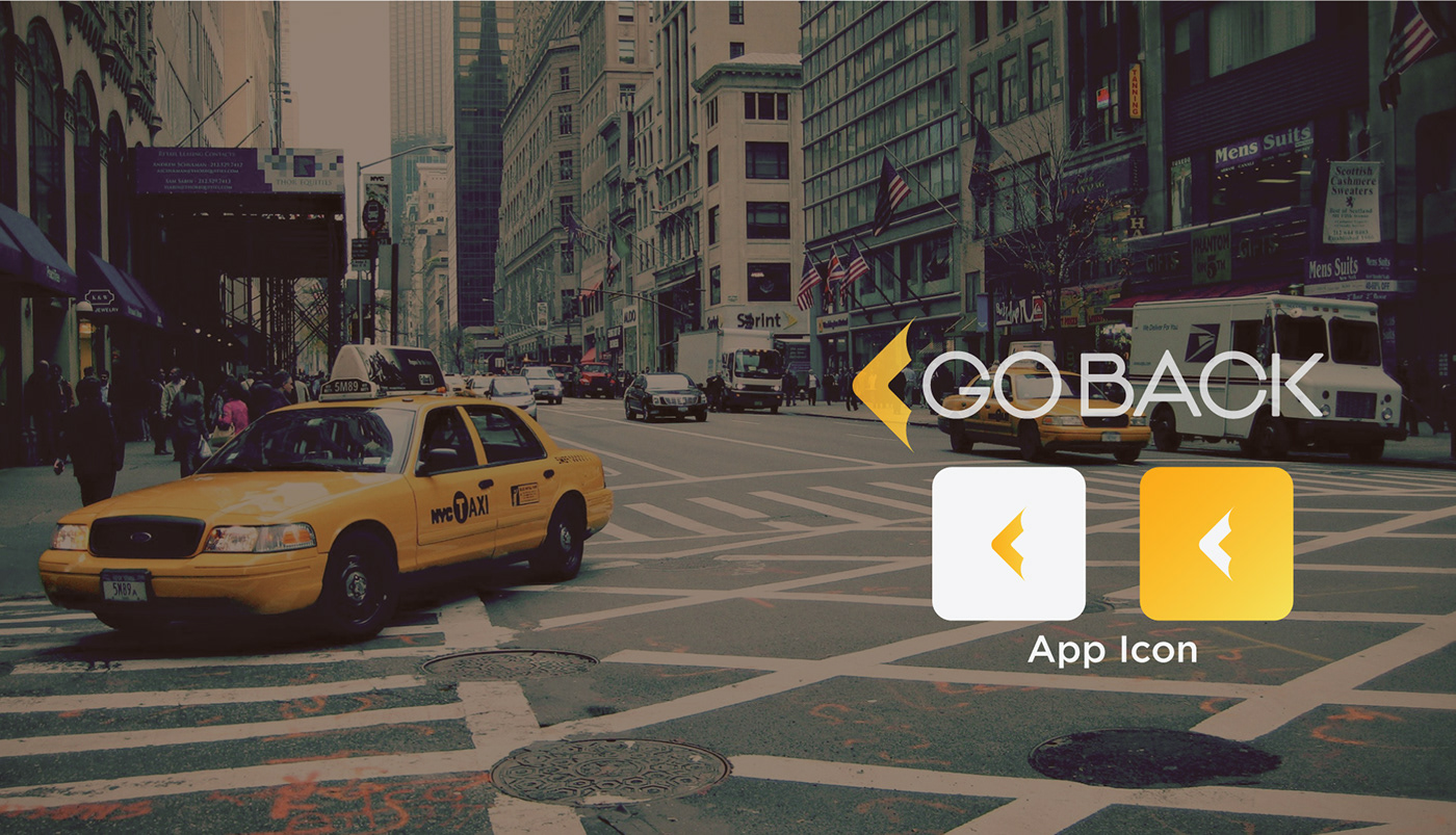 brand logo branding  goback logo logo Logo Design Taxi logo
