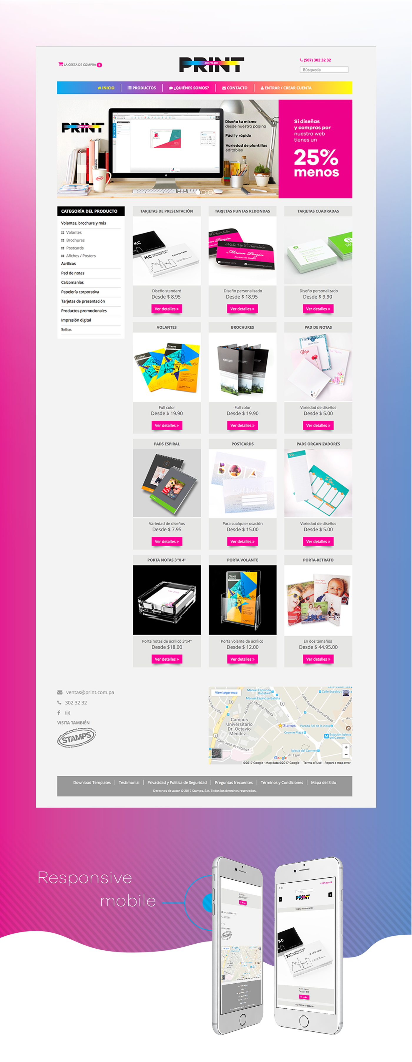Web design Website Shopping print pink color