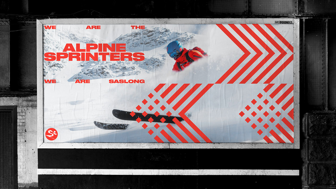 adrenaline branding  geometric minimal resort Ski sports typographic winter