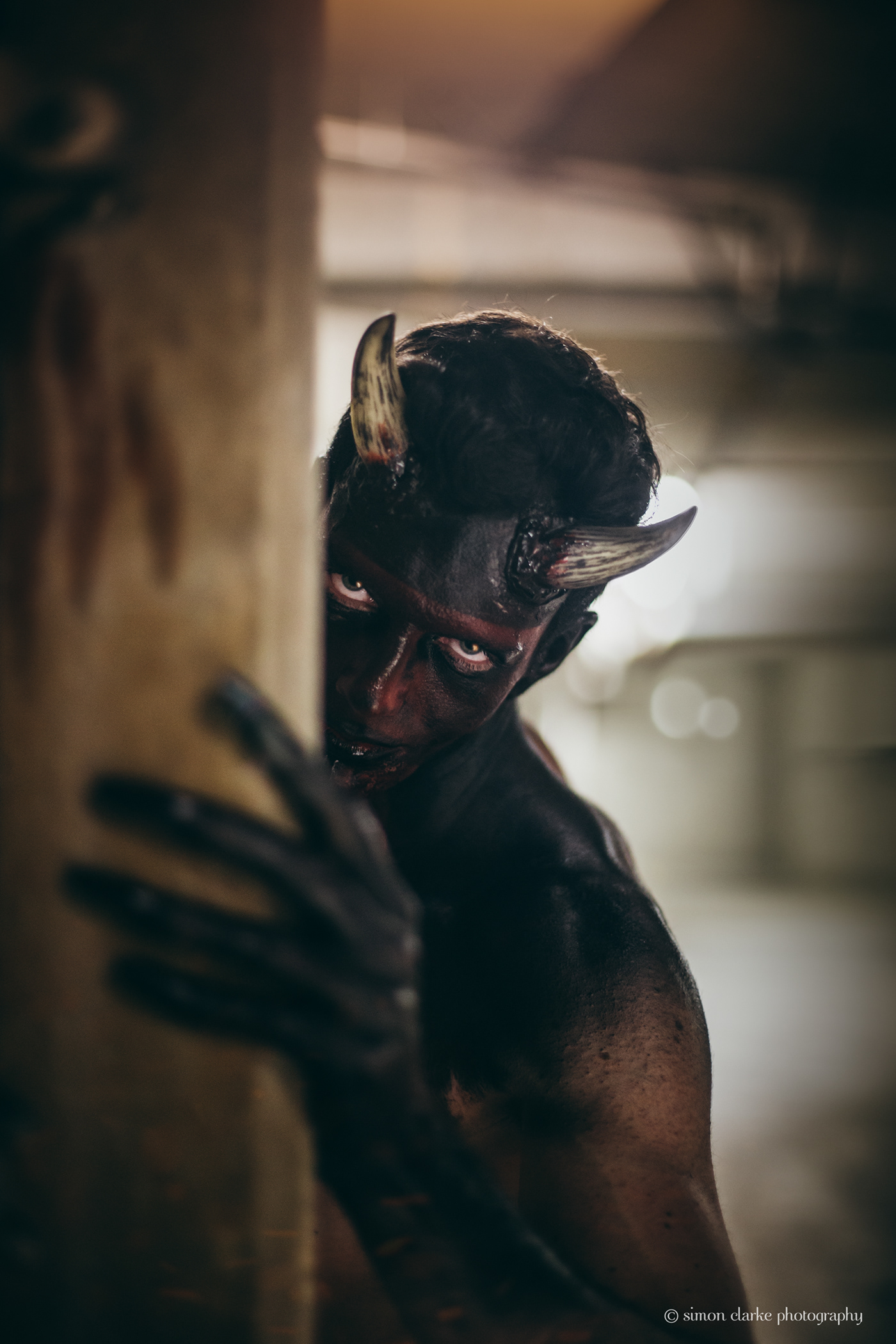 Satan devil makeup horns experimental
