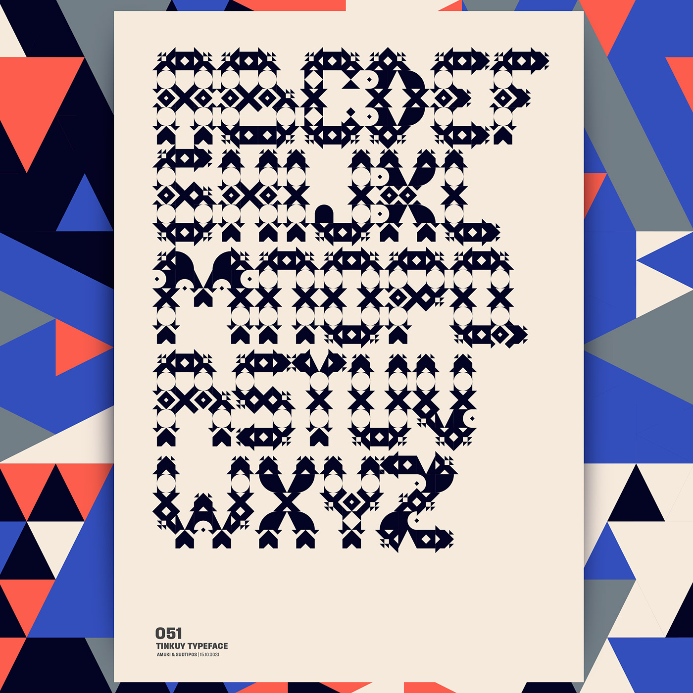36daysoftype alphabet Amuki dingbats Modular type Modular Typeface pattern font tinkuy type typography  
