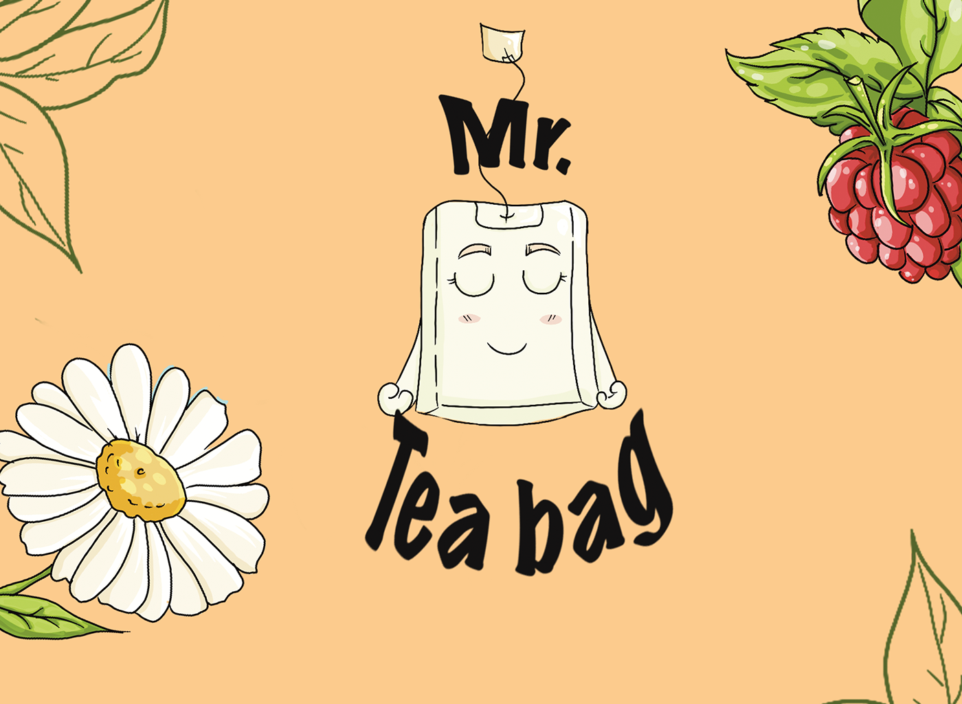 cartoon Character Character design  design digital illustration ILLUSTRATION  Packaging Procreate tea visual identity