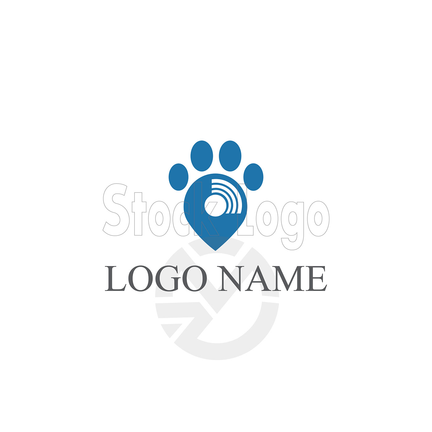 pets-location-flat-modern-logo-design