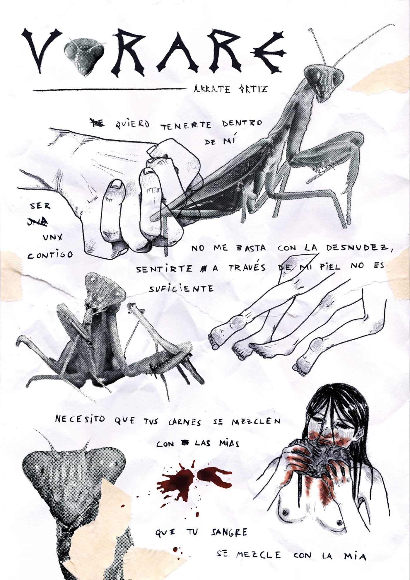 comic ILLUSTRATION  collage cannibalism