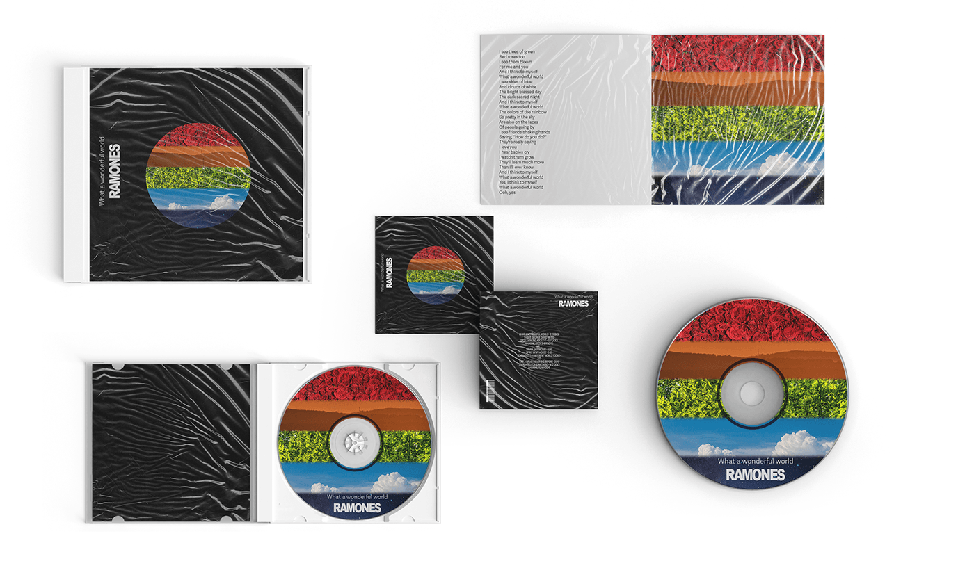 cd ramones graphic design  rainbow world design visual identity photoshop music