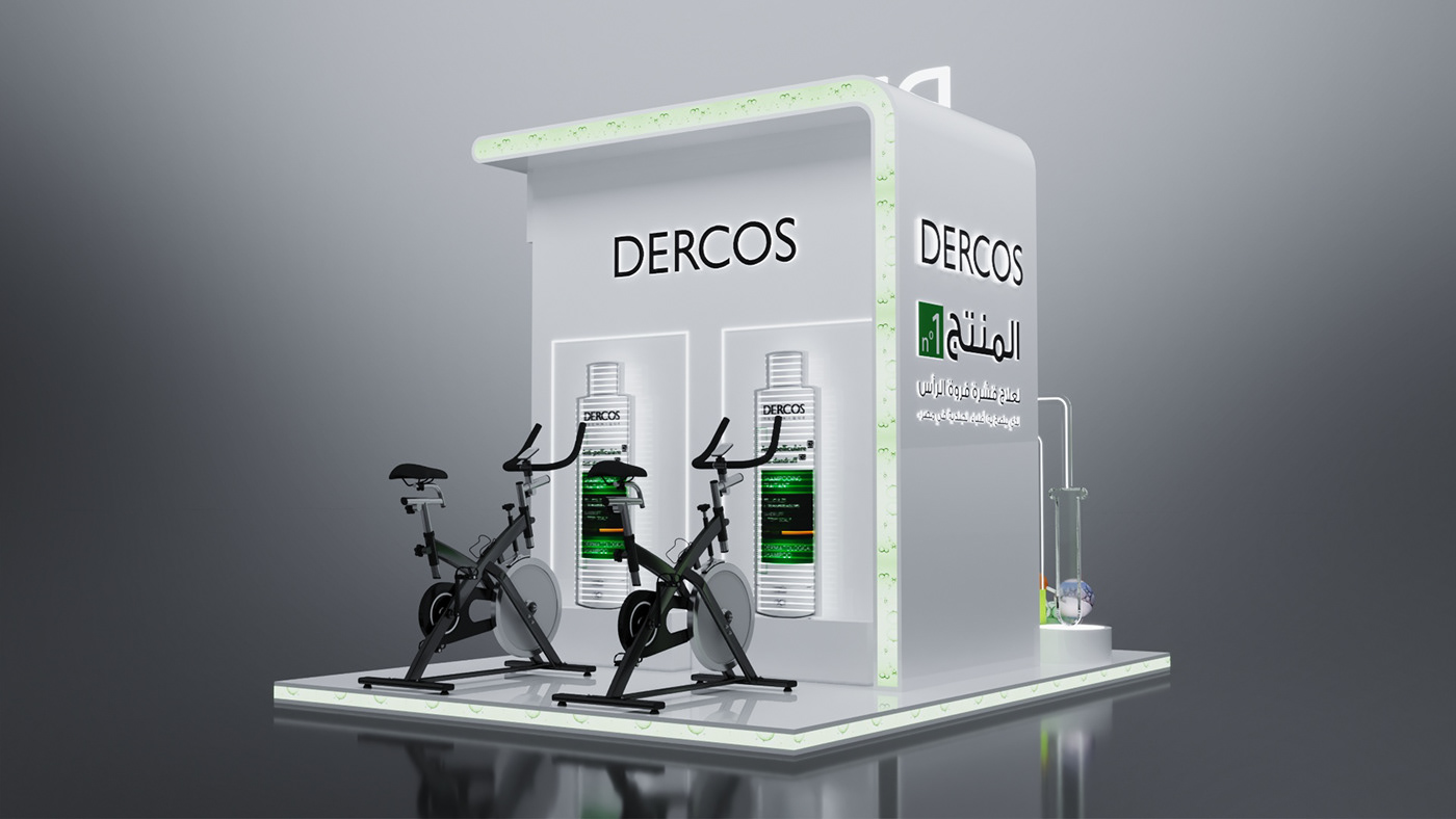 booth Exhibition  3DDesign dercos   haircare hairexpert Treadmill vichy