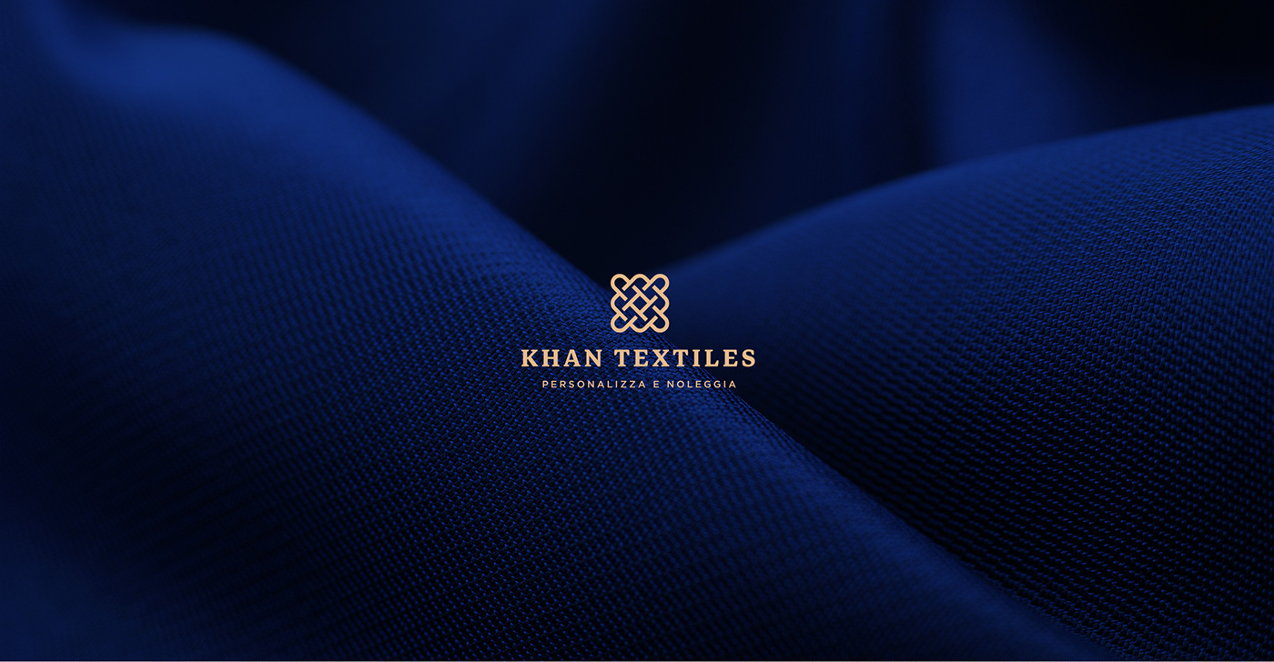 blue brand brand identity fabric gold identity logo Logo Design textile thanatos digital agency