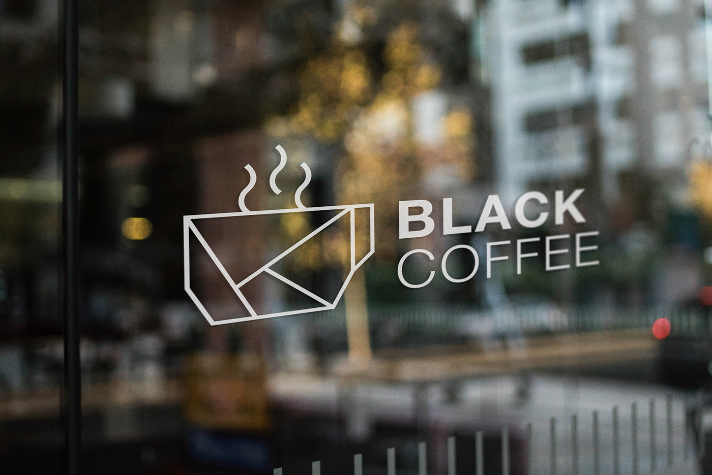 diseño Packaging Coffee BlackCoffee marca branding  diseñografico cafeteria Minimalism geometric