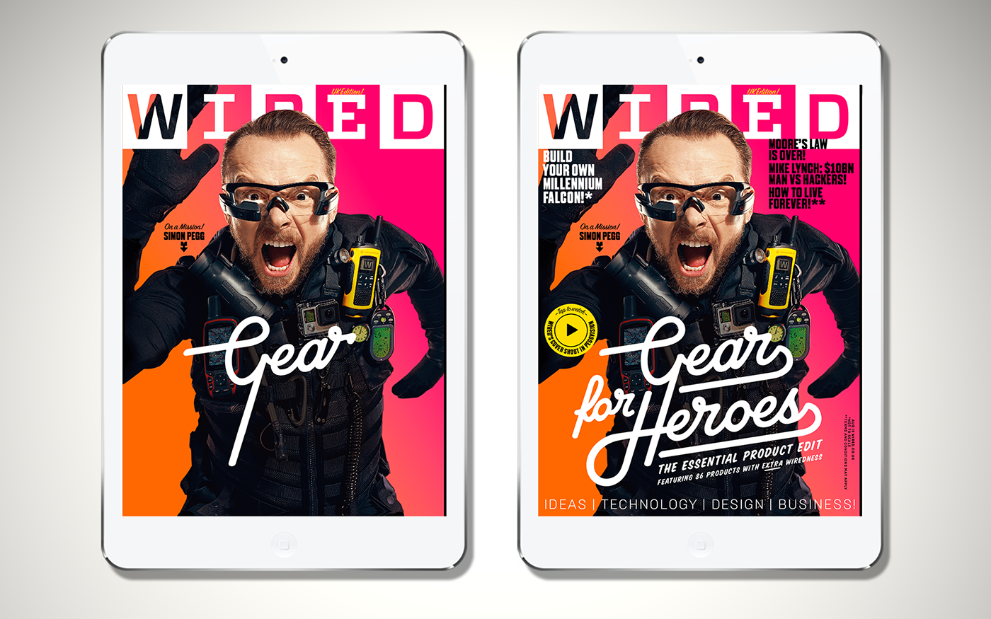 Wired magazine iPad conde nast Dwell interactive video Simon Pegg