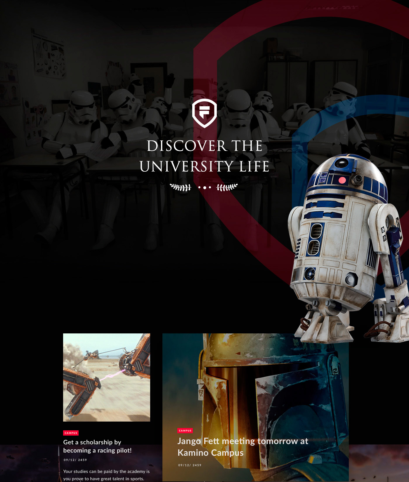 star wars jedi sith R2D2 Web brand app ux UI campus University icons faculty force padawan