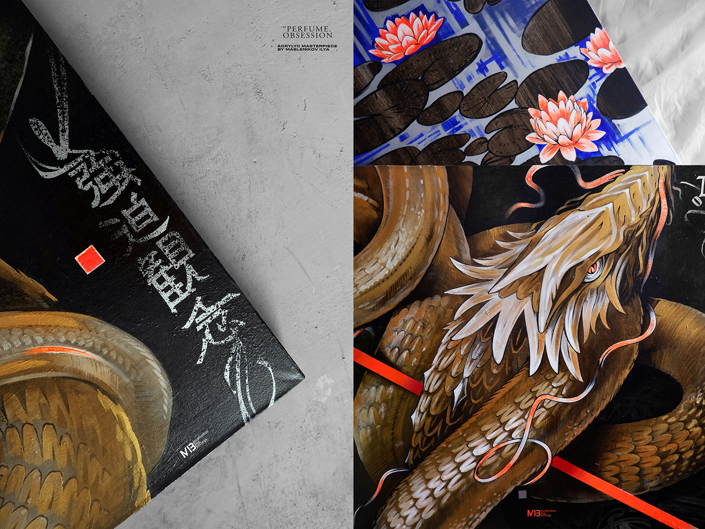 fine art contemporary art dragon painting   art artists golden japan Korea