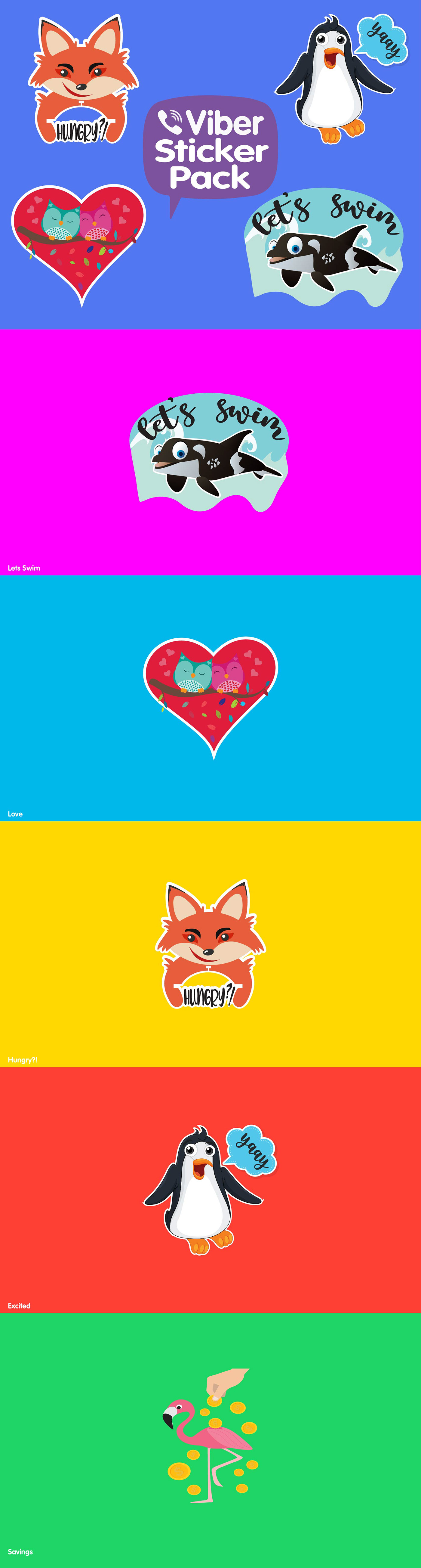 cartoon characters CharactersDesign creative design graphicdesign Pack sticker stickers viber