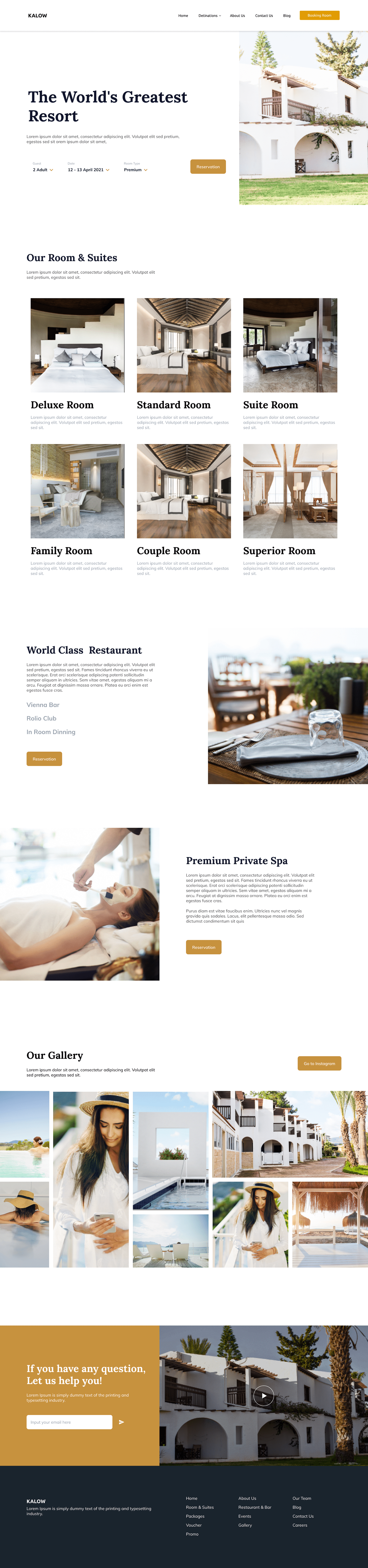 elementor pro luxury minimal modern resort simple UI/UX Web Design  Website Design wordpress