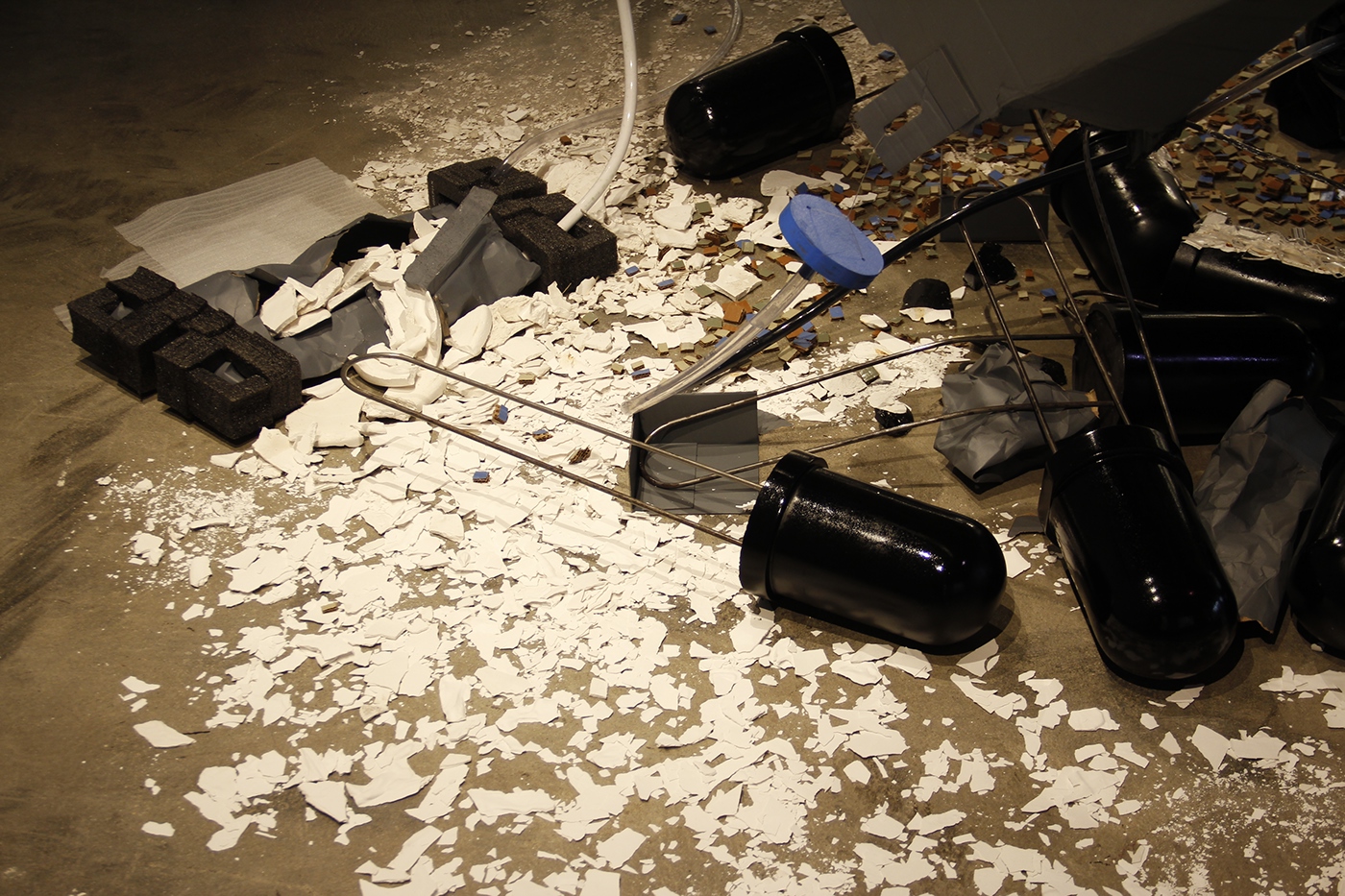 installation Performative Objects led Object Theatre trash field pile emily jones skylanders