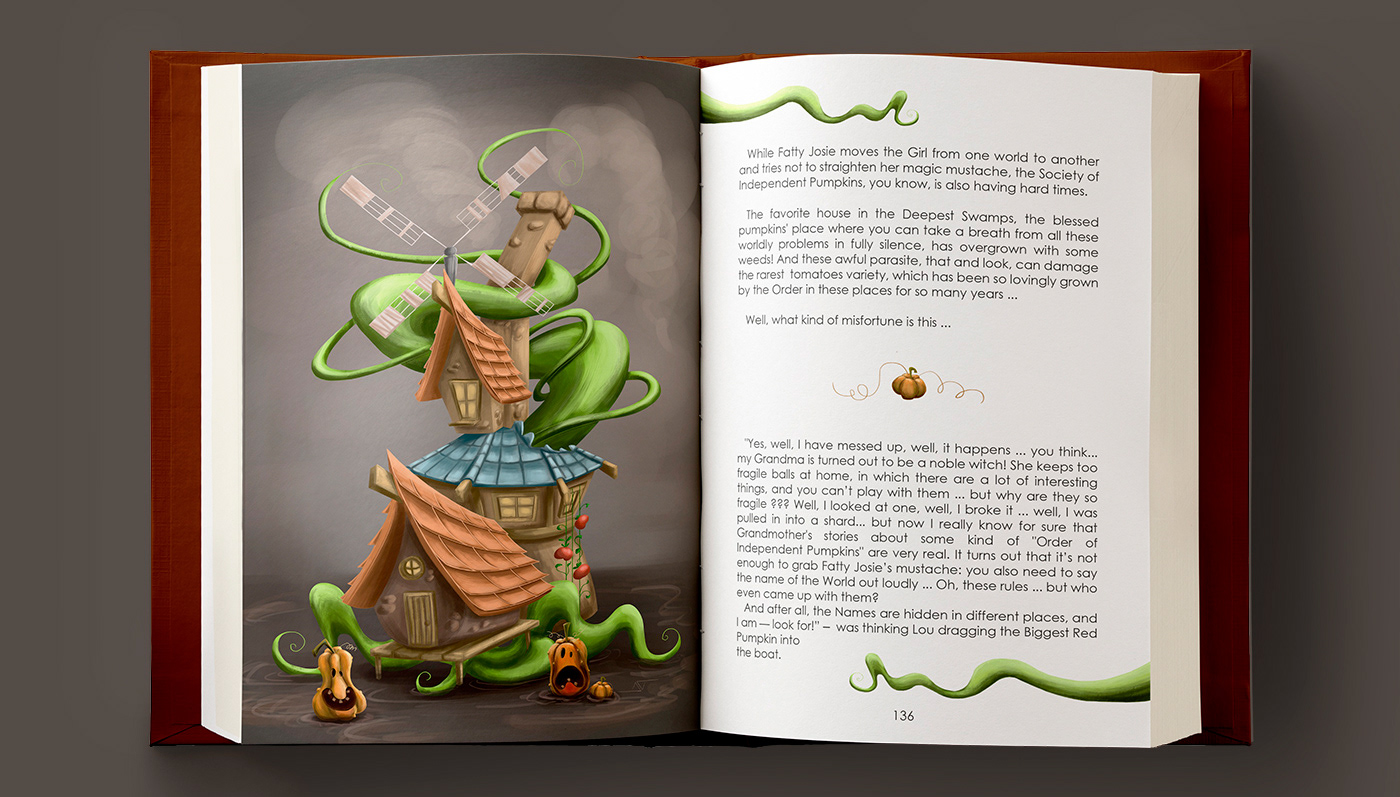 book cover Book Cover Design cartoon Character design  concept art editorial design  ILLUSTRATION  pumpkins children Magic  