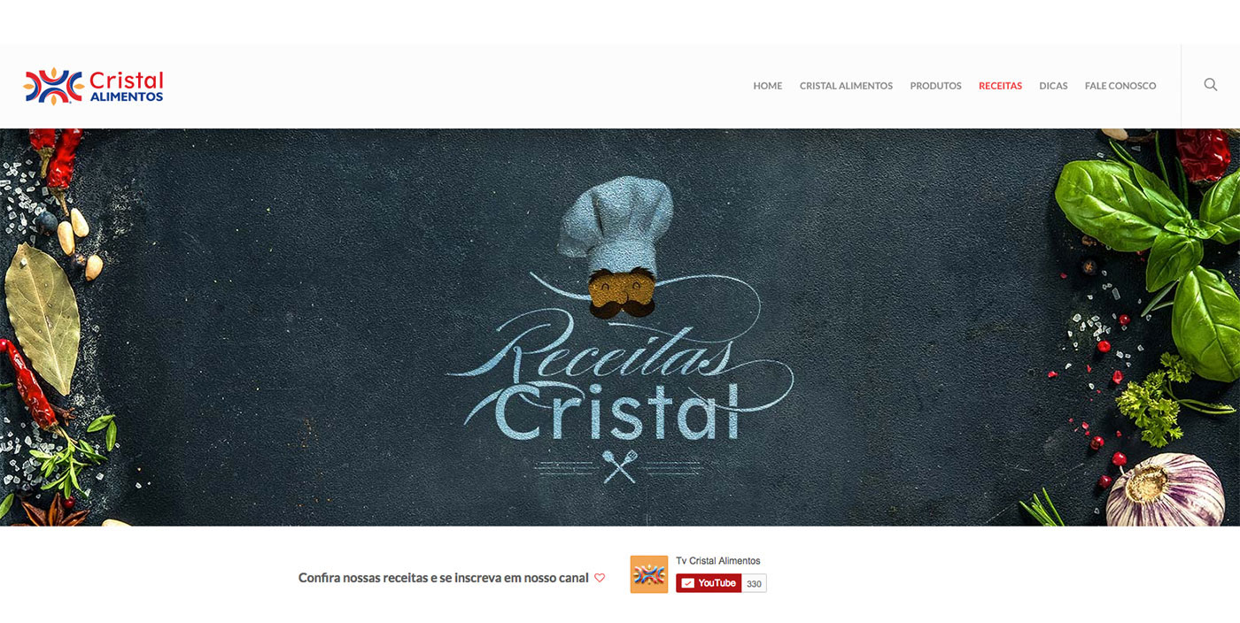 Website Web Design  arroz cristal cristal alimentos wordpress Food  receitas
