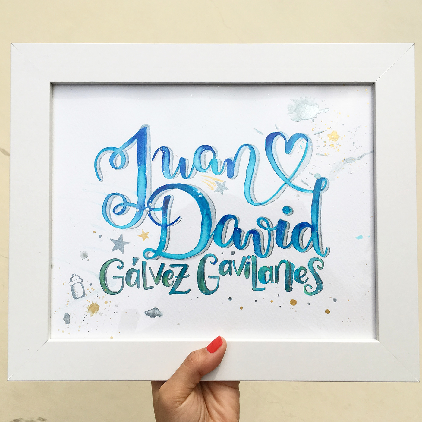 watercolor lettering Calligraphy  