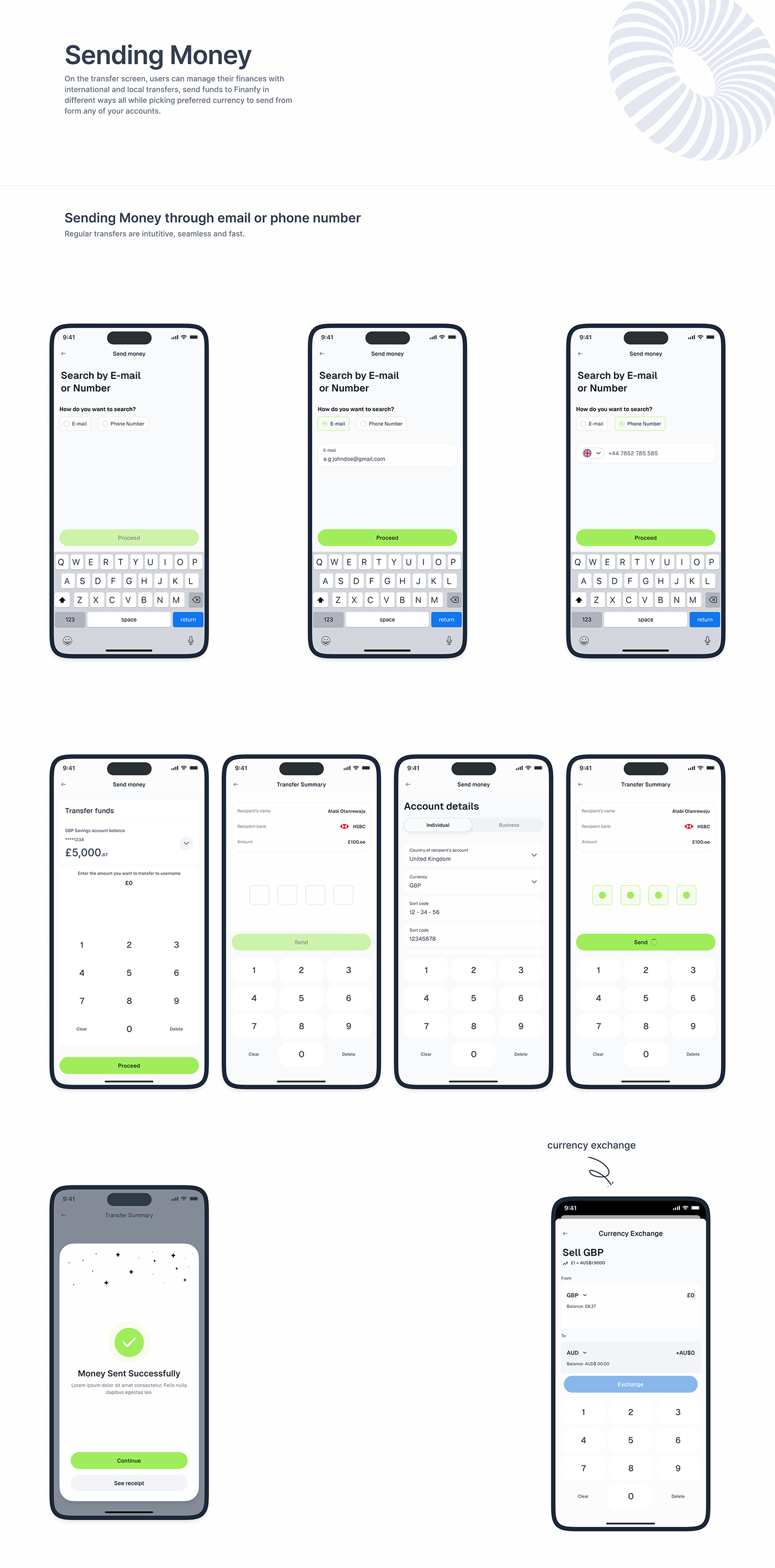 Fintech UX design UI/UX Mobile app