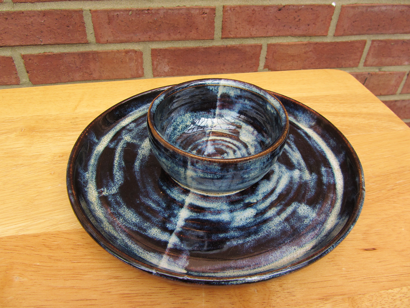 ceramics  wheel throwing Pottery chip and dip glaze