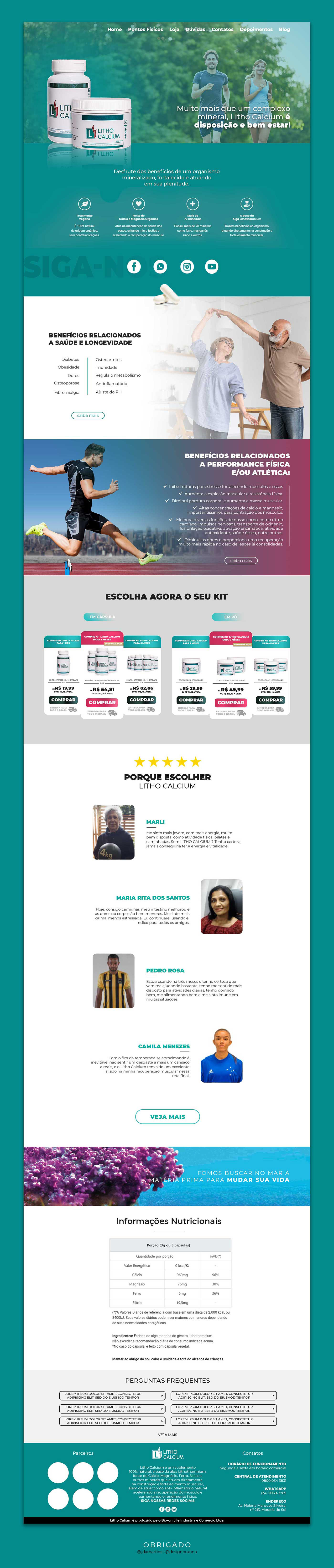 design design gráfico landing page saúde Suplemento vitaminas Website Website Design