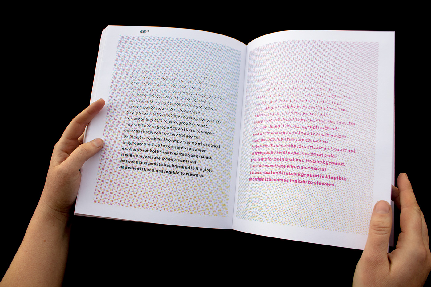 book color text research halftone typography   Layout