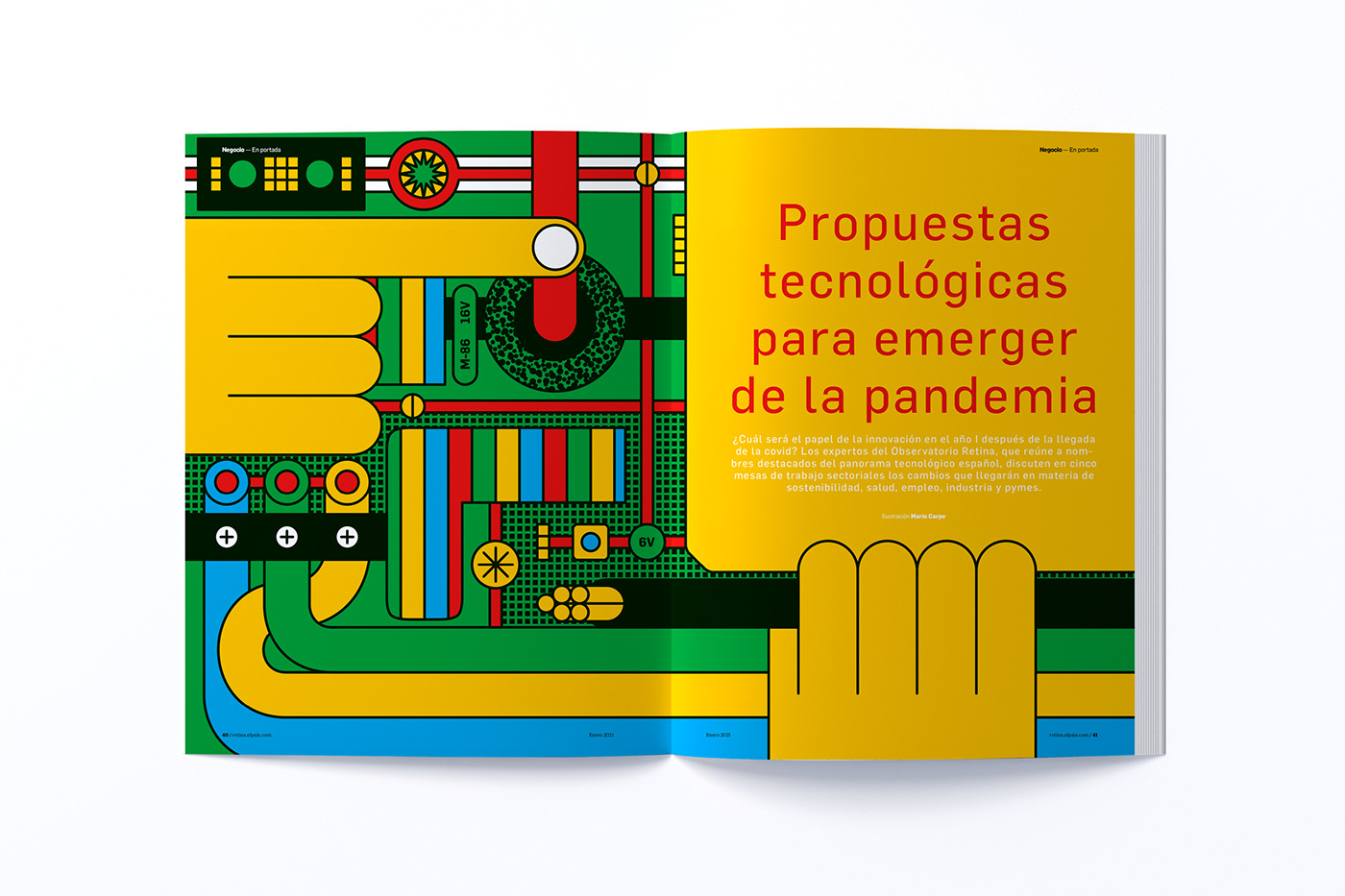 bold cover editorial graphic magazine news opener print spain Technology