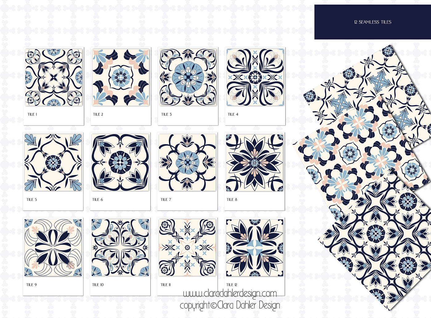 design Flowers home decor Patterns stationary textile tiles wedding branding