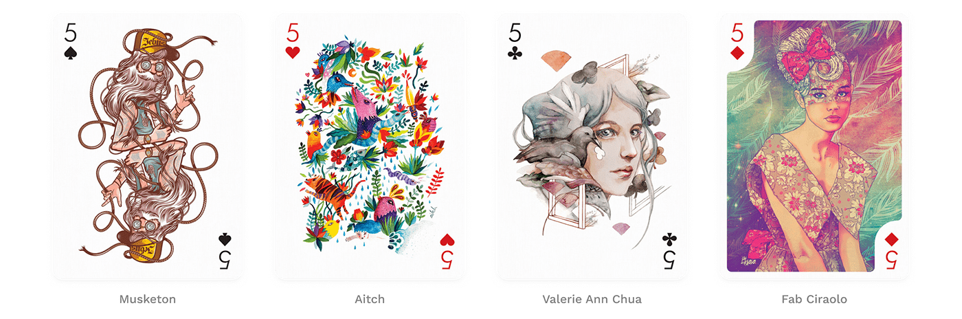 Poker Playing Cards deck of cards deck art gift artistic product print game Fun gift idea Collaboration Collective 