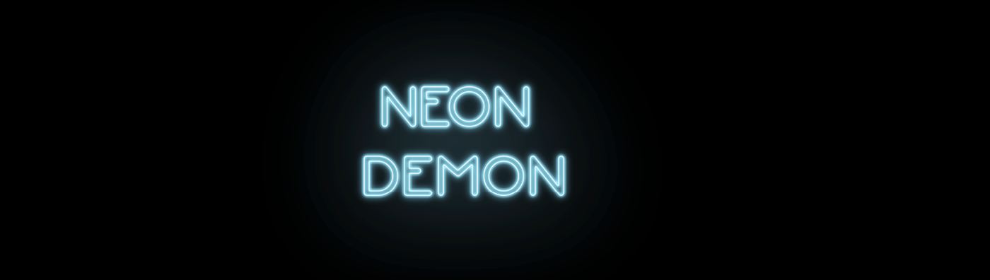 poster ad horror dark neon Retro 80s design