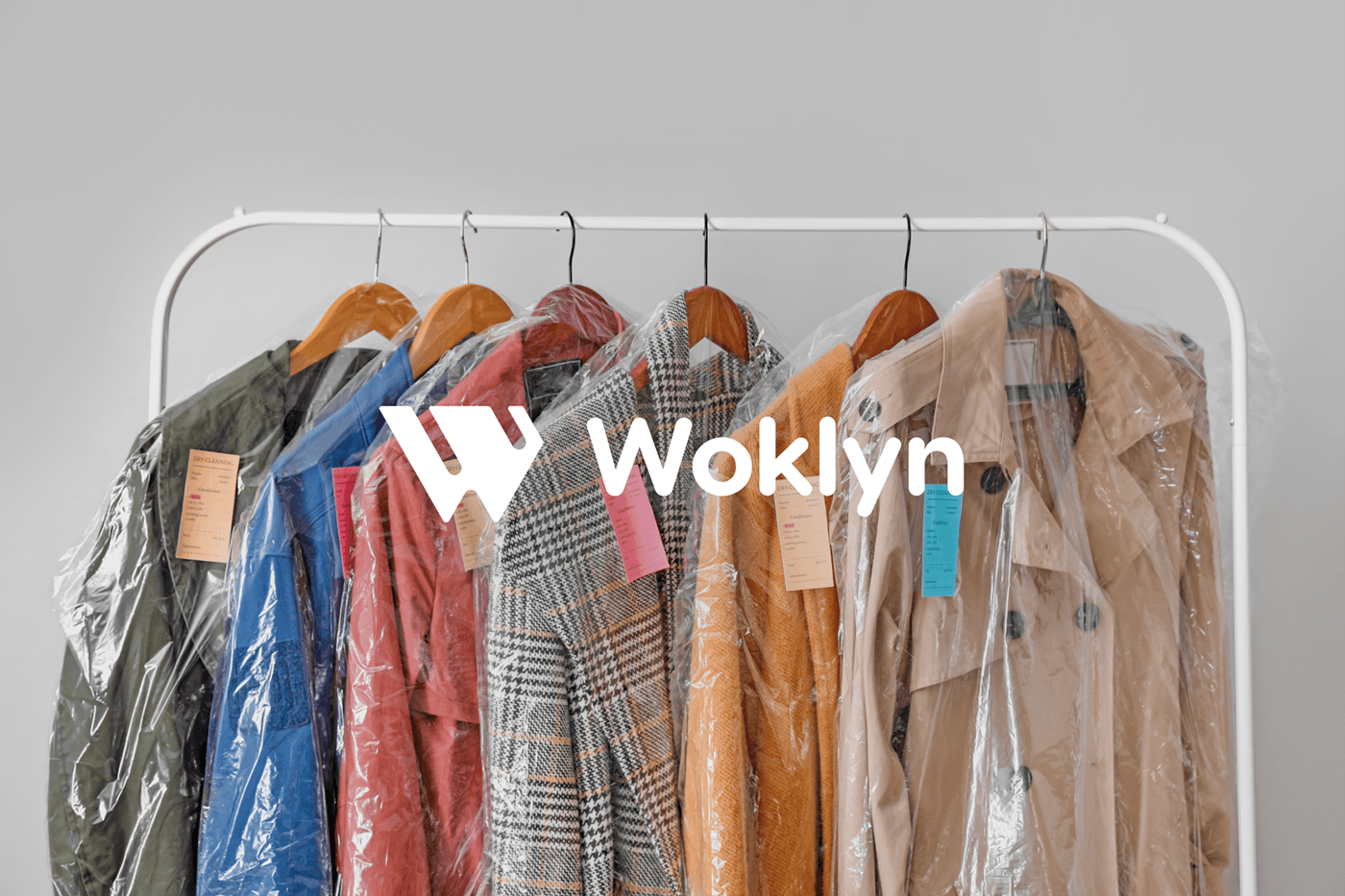 Woklyn laundry dry cleaning Technology delivery speed w logo W Monogram