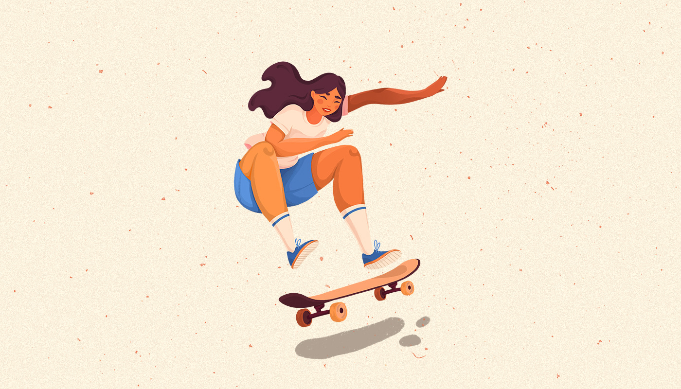 skate skaters art Drawing  girl boy color