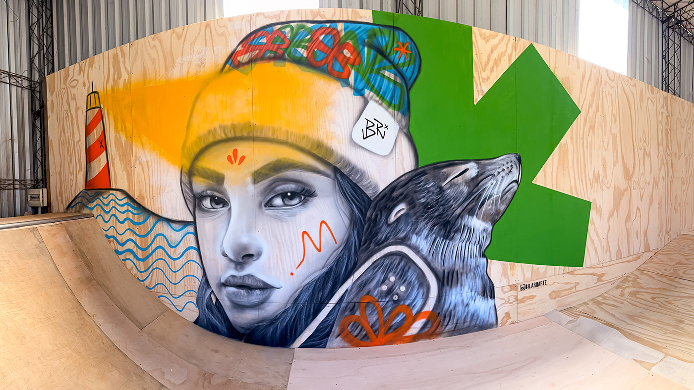 Mural Graffiti streetart painting   artist artwork Urbanart skatepark skateboard арт