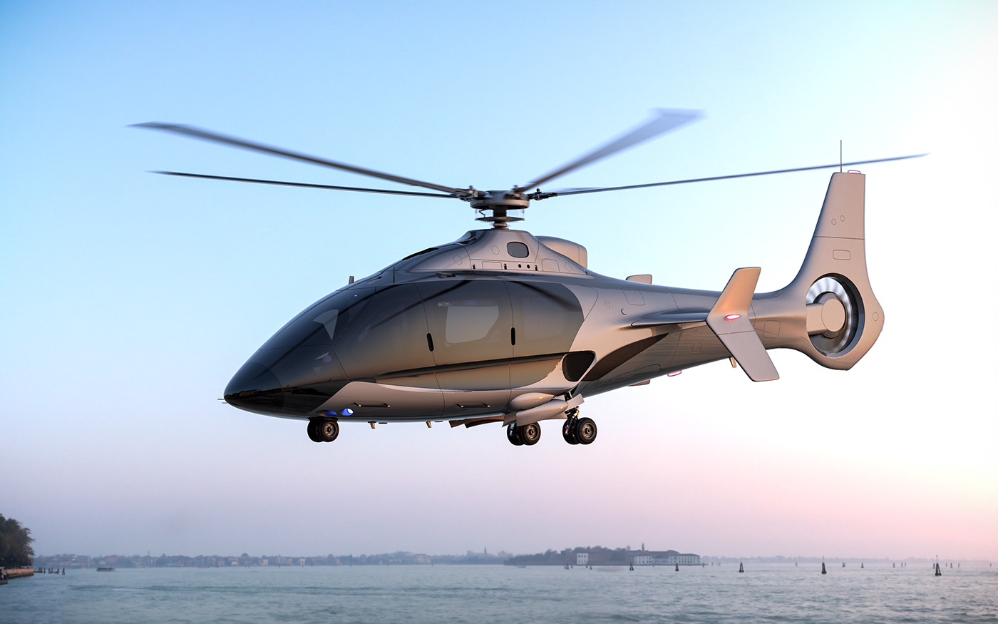 aeronautical Aerospace CGI clean energy concept design futuristic helicopter industrial design  aviation