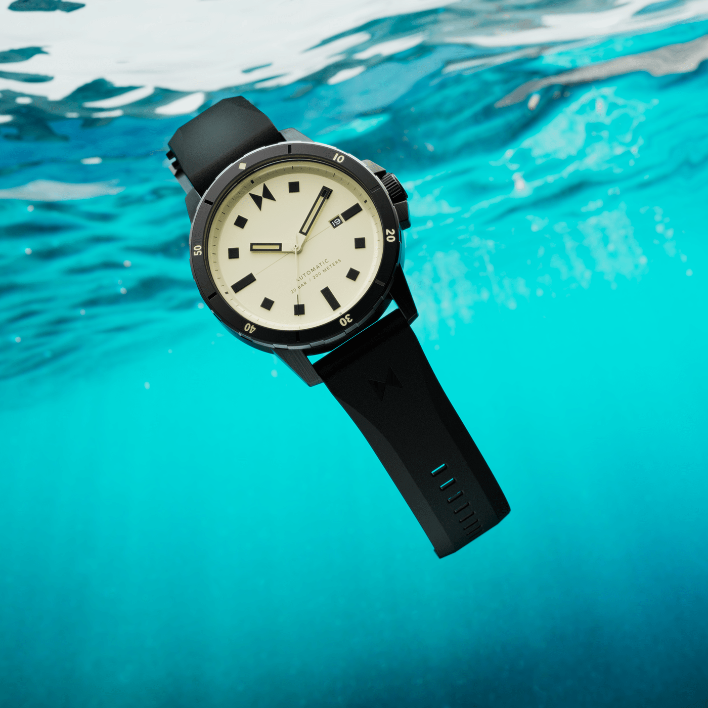watch watch design timepiece clock design 3D Render CGI underwater