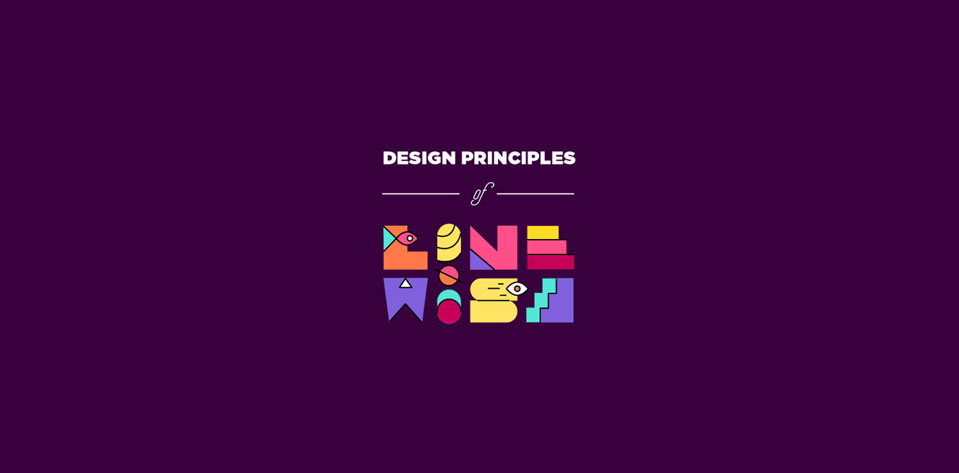 personal branding vibrant colours geomertric illustration custom typeface