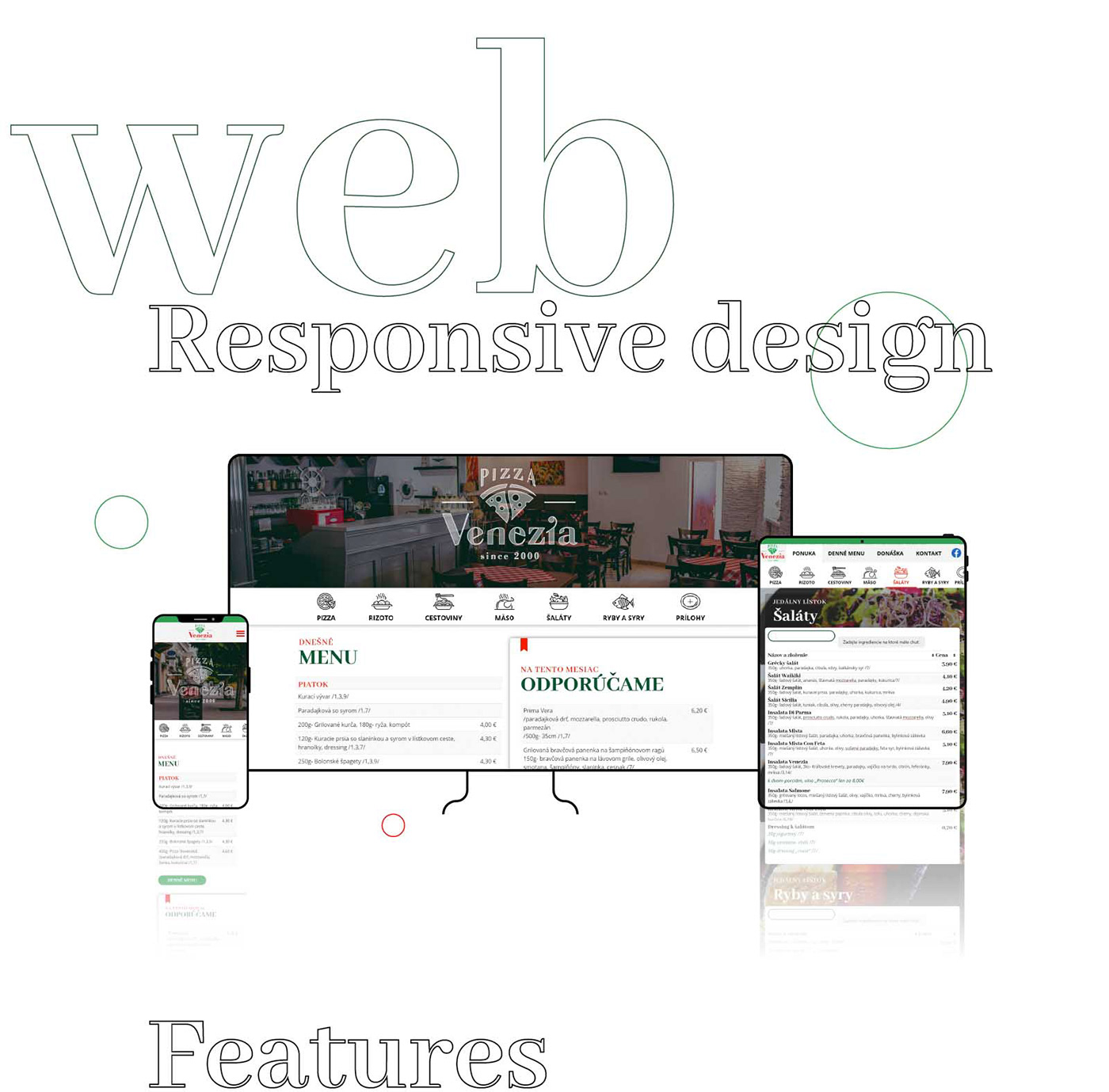 CaseStudy logo Pizza restaurant uxui Webdesign