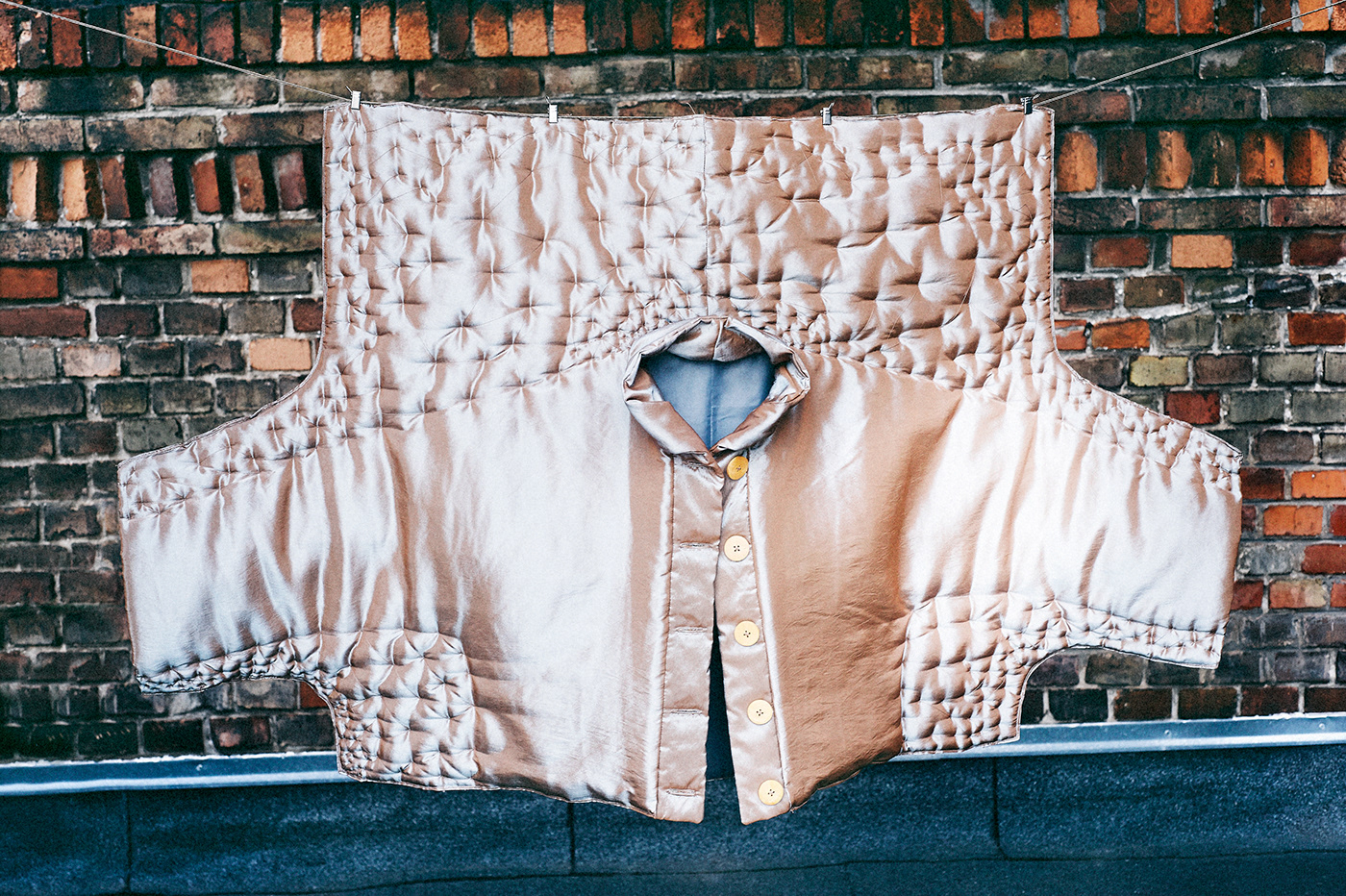duvet coat quilt Conceptual clothing fabric manipulation