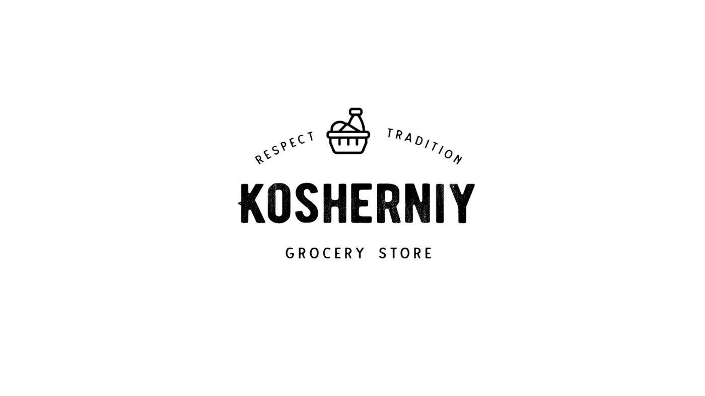 kosher food "Kosherniy" Grocery store brand identity logo Web Design 