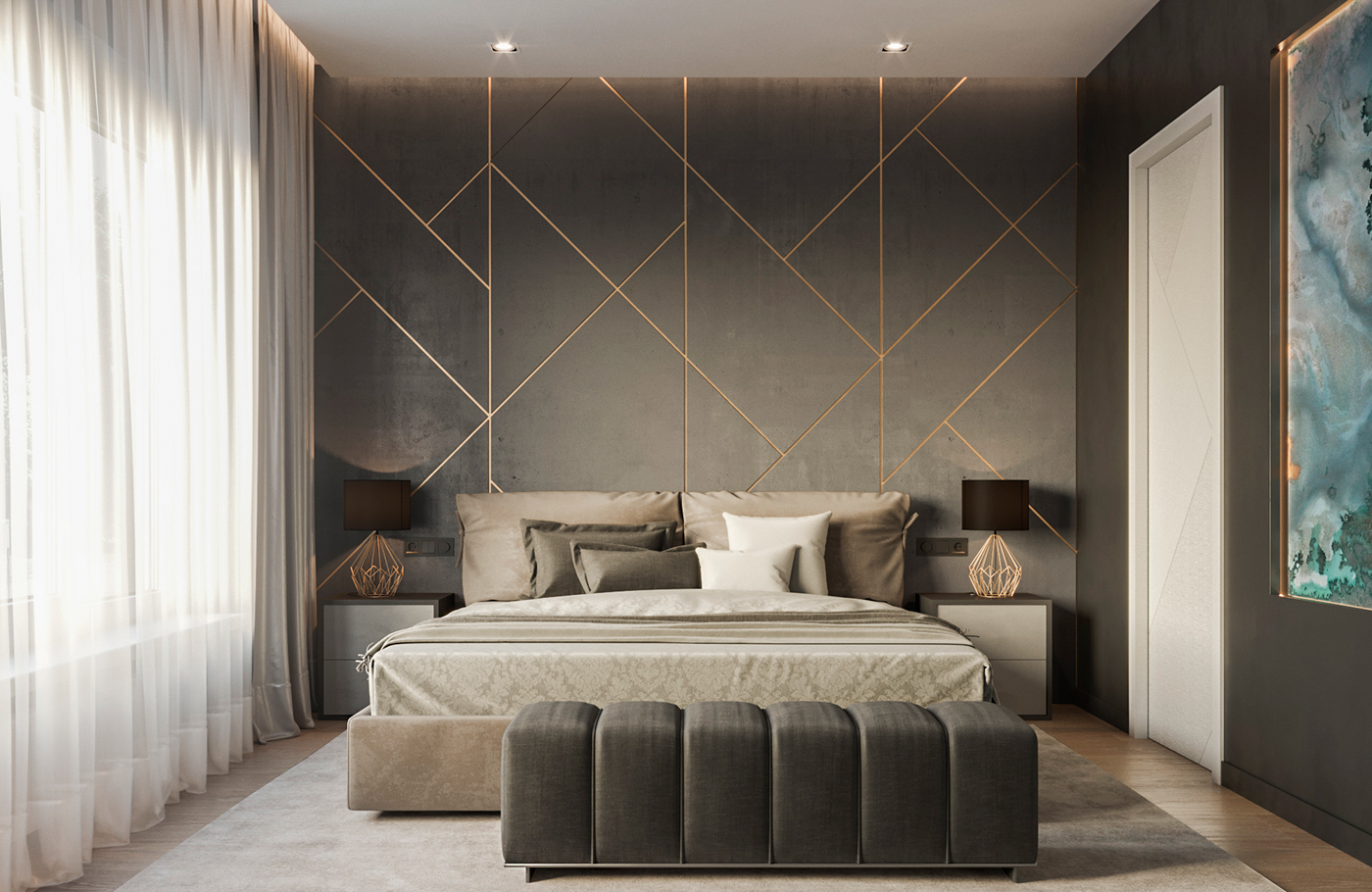 дизайн спальни GoodProject bedroom modern interior design 