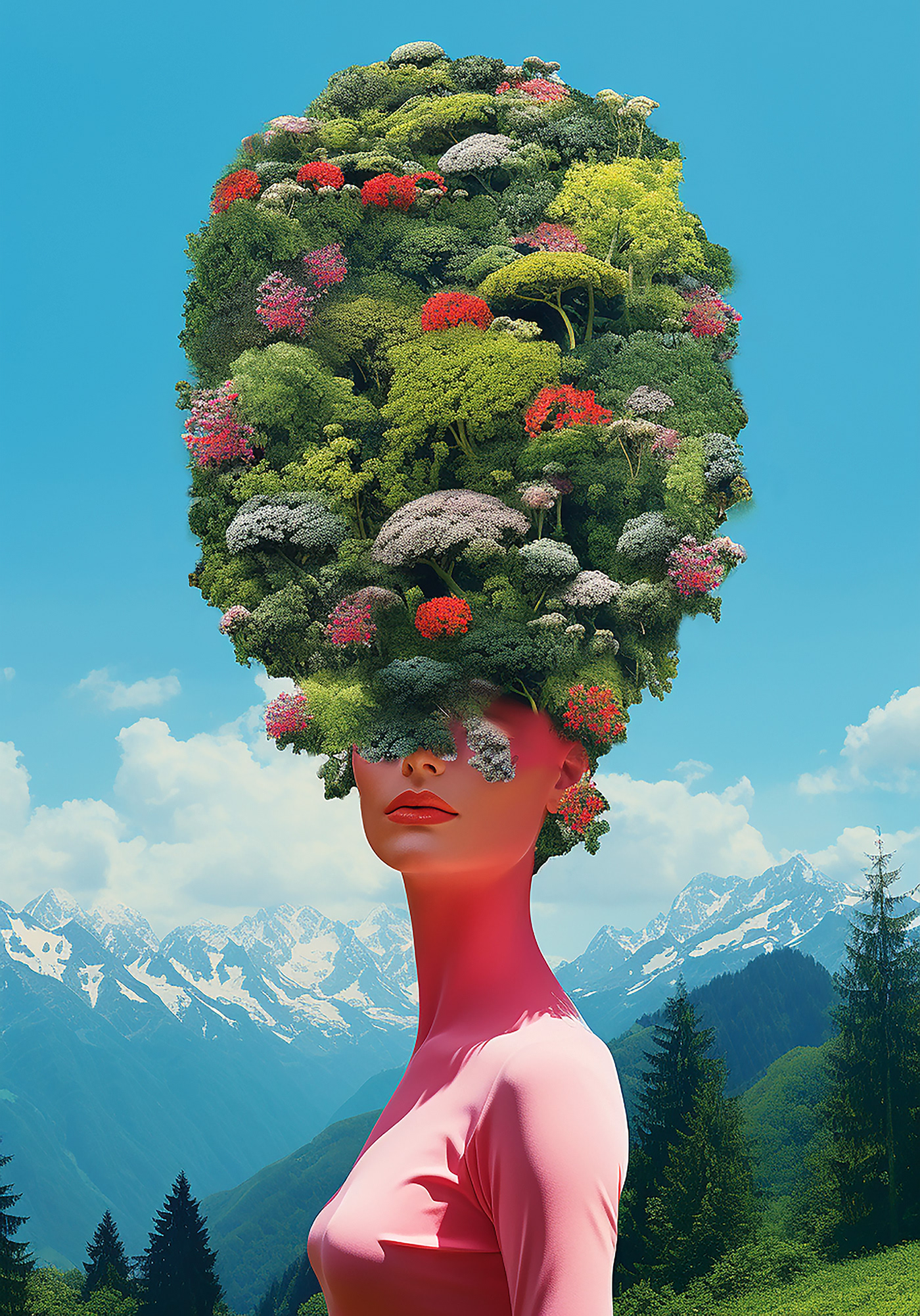 Vladimir Shmoylov's posters for the Calanca Biennale 2025 “Tree and Me”. Switzerland