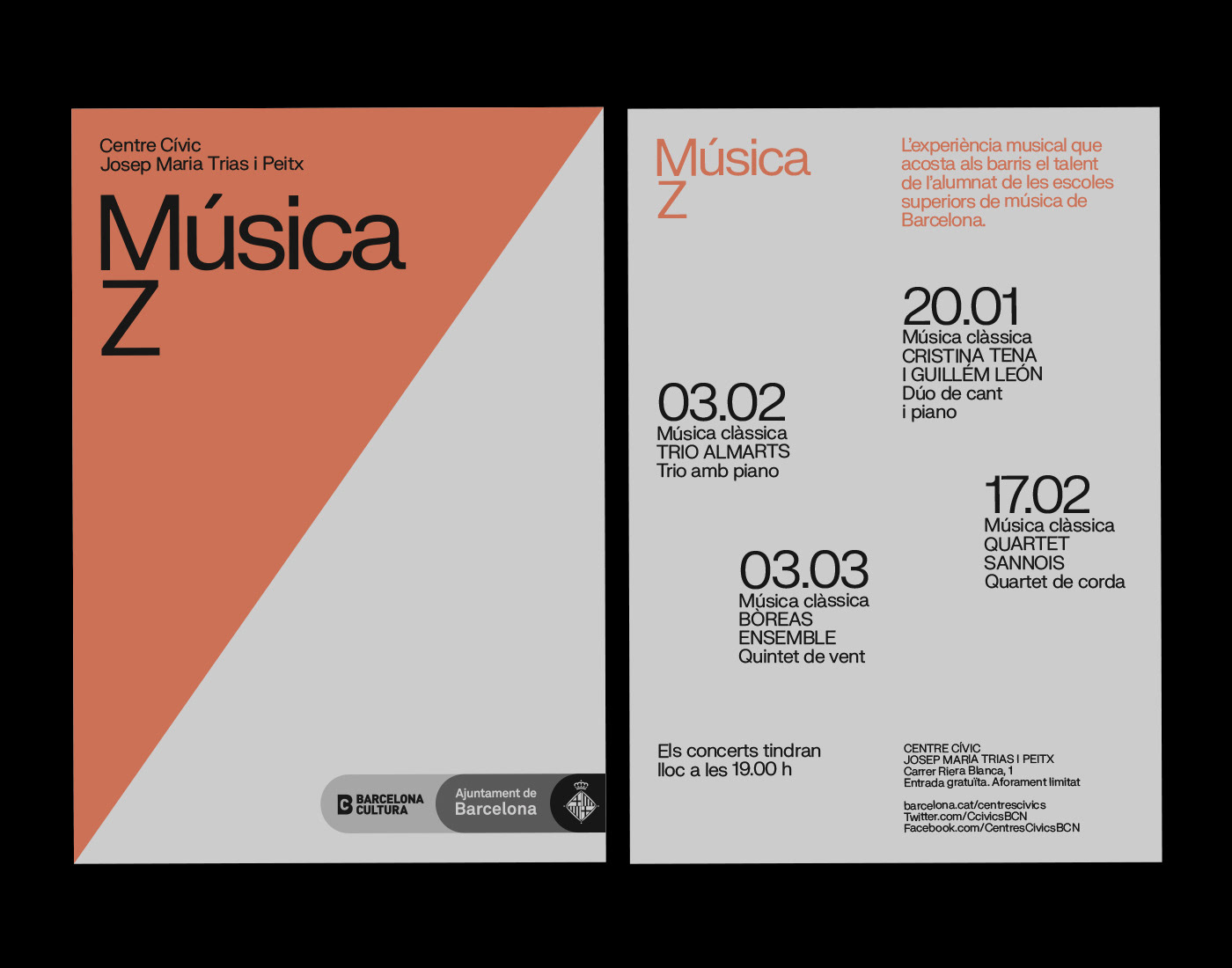 barcelona identity Identity Design Montse Fabregat music PFP poster print Quim Pintó typography  