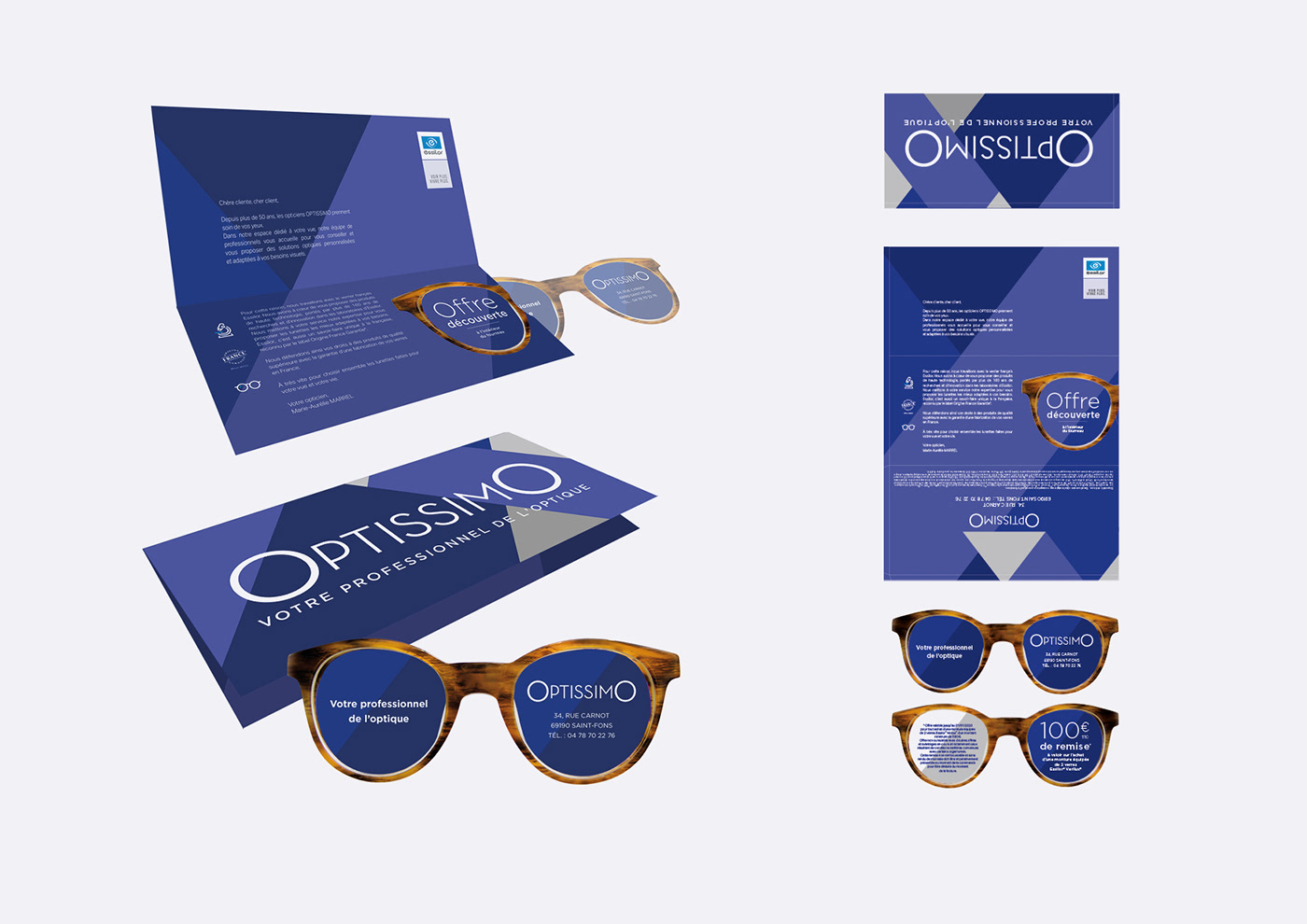 depliant graphisme print InDesign glasses lunettes opticien Optique verres