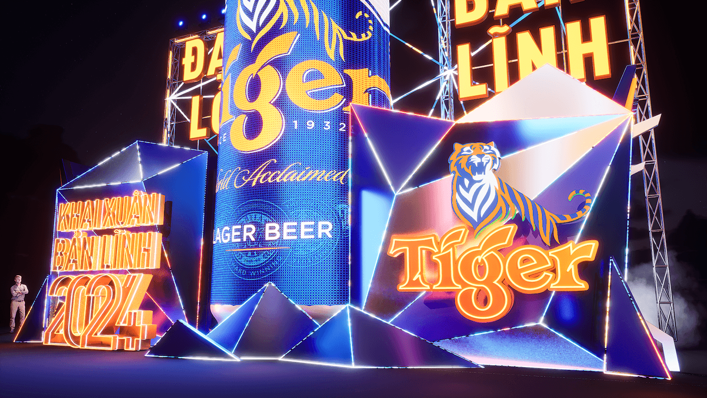 Tiger Beer booth countdown
