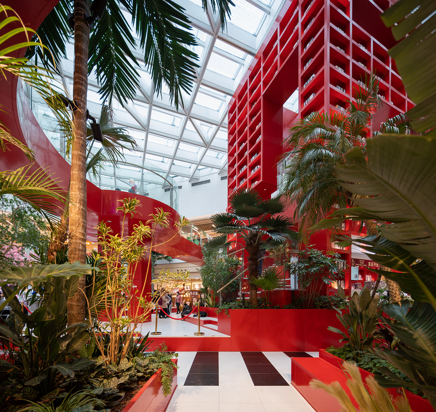 architecture interior design  modern Nature red Tree 
