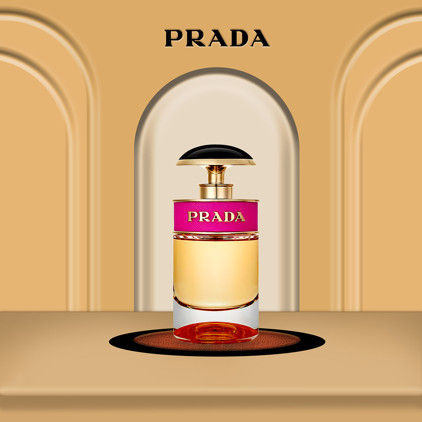 Social media post parfum perfume VERSACE prada podium graphic design  kilian design creed