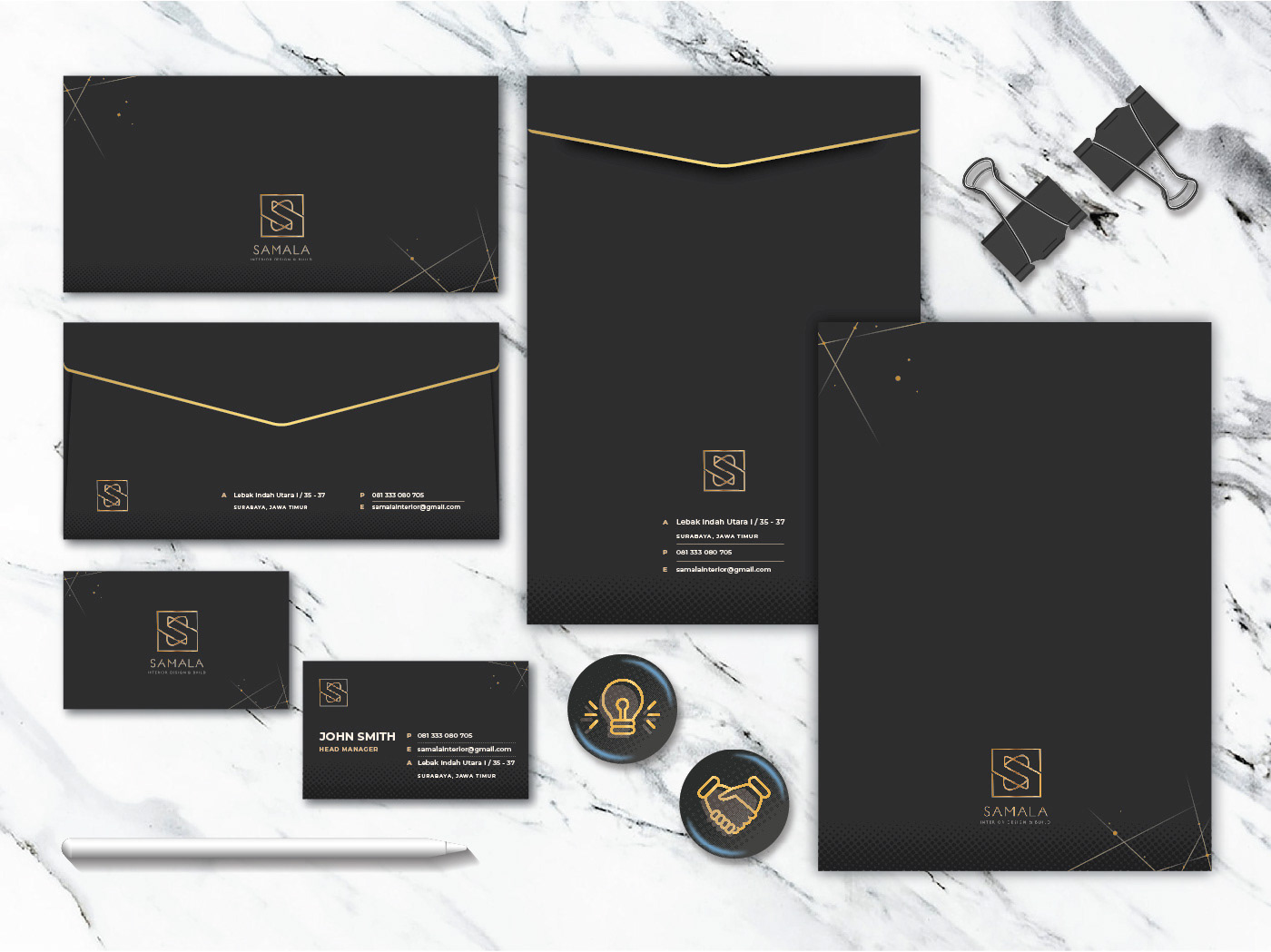 branding  brochure business instagram Interior minimalist simple social media Stationery