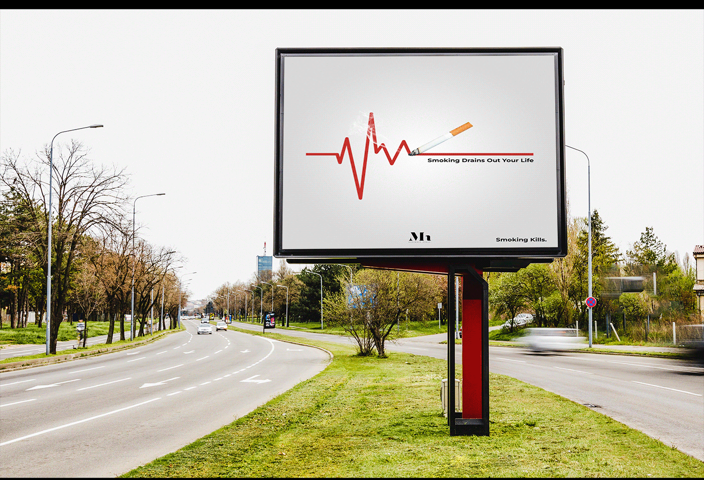 campaign smoking cigarette portrait Health awareness Poster Design Advertising  Socialmedia medical